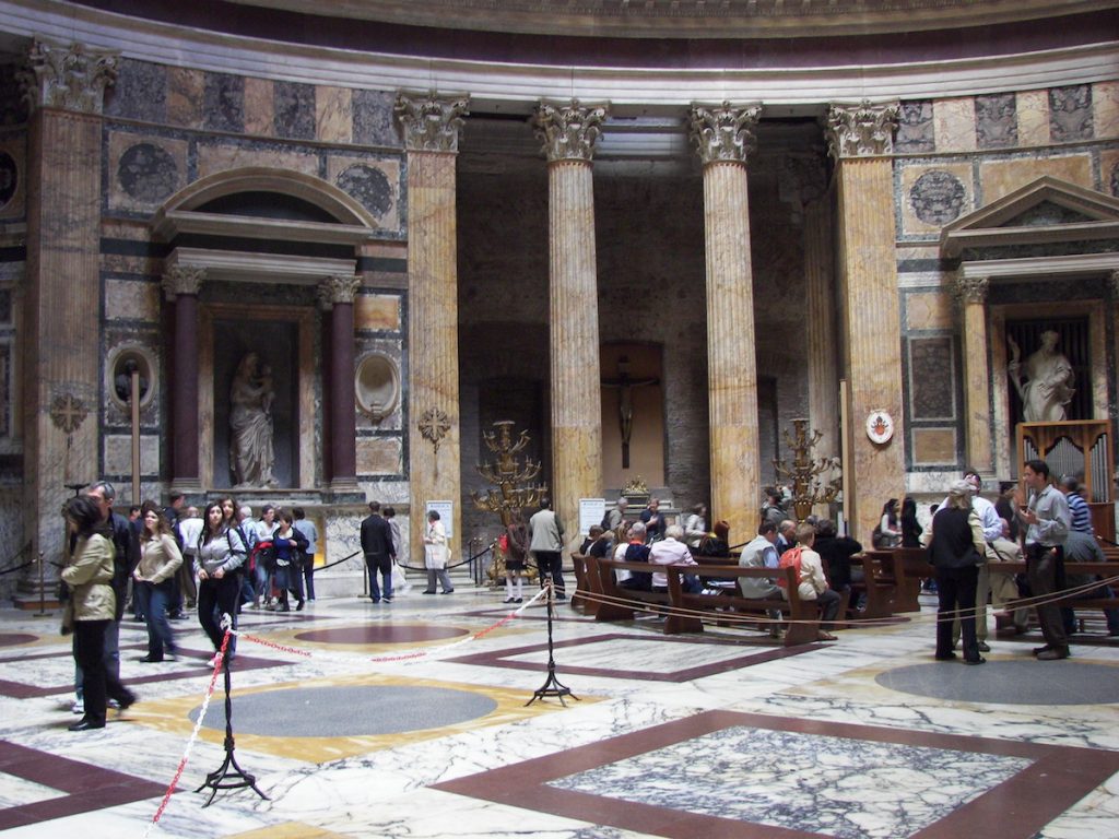 The interior of The Pantheon, Rome 2017